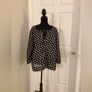 Johnny Was Couple of Hearts Peasant Top